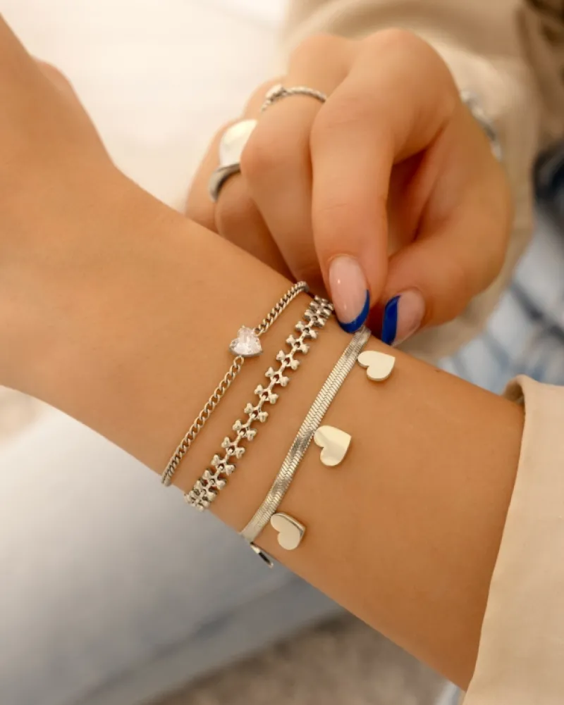 Finaste Armband sparkle heart Hot