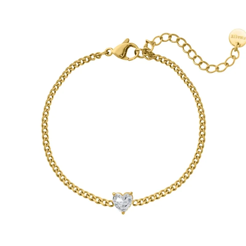 Finaste Armband sparkle heart goldplated Fashion