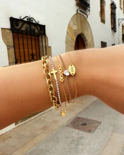 Finaste Armband sparkle heart goldplated Fashion
