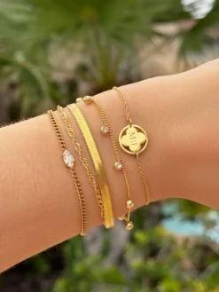 Finaste Armband sparkle marquise goldplated Online
