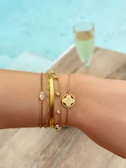 Finaste Armband sparkle marquise goldplated Online