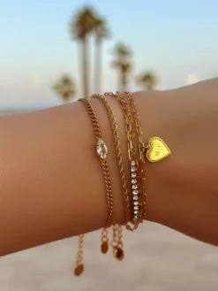 Finaste Armband sparkle marquise goldplated Online