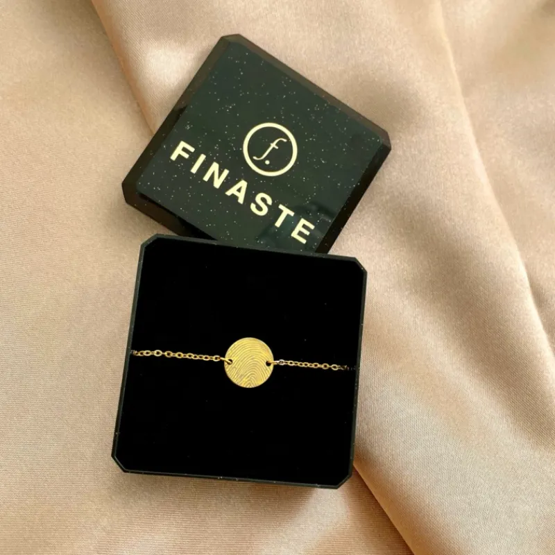 Finaste Armband vingerafdruk goud kleurig Sale