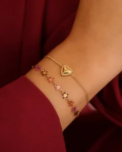 Finaste Armband vintage hartje goudkleurig Best