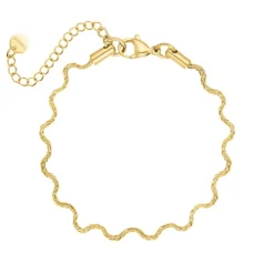 Finaste Armband wave kleur goud Discount