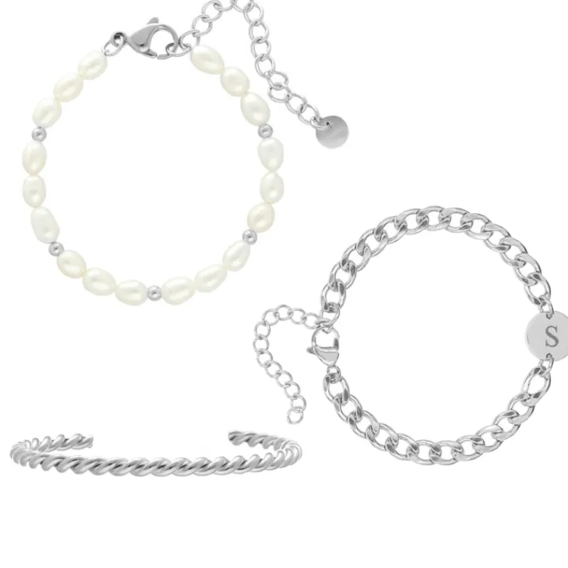 Finaste Armbanden set chunky initial Hot
