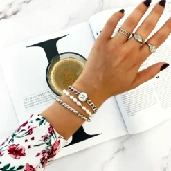 Finaste Armbanden set chunky initial Hot