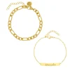 Finaste Armbanden set met naam kleur goud Online
