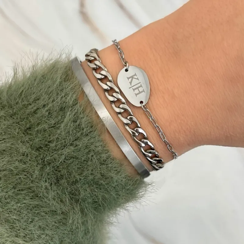 Finaste Armparty Graveren Kleur Zilver Online