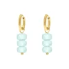 Finaste Baby blue oorbellen goudkleurig Hot