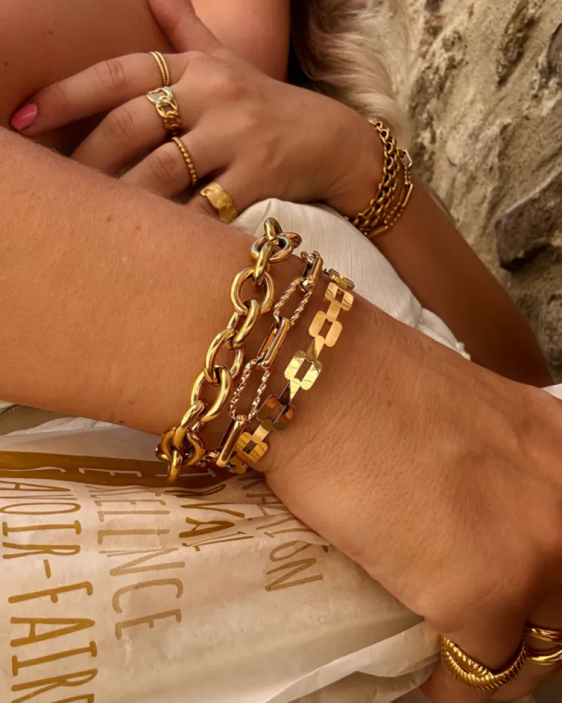 Finaste Bangle bold chain goudkleurig Sale
