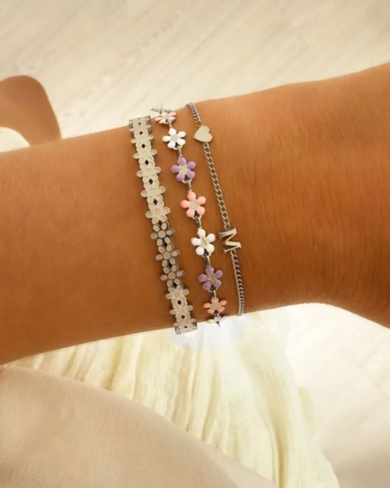 Finaste Bangle met bloemetjes Hot