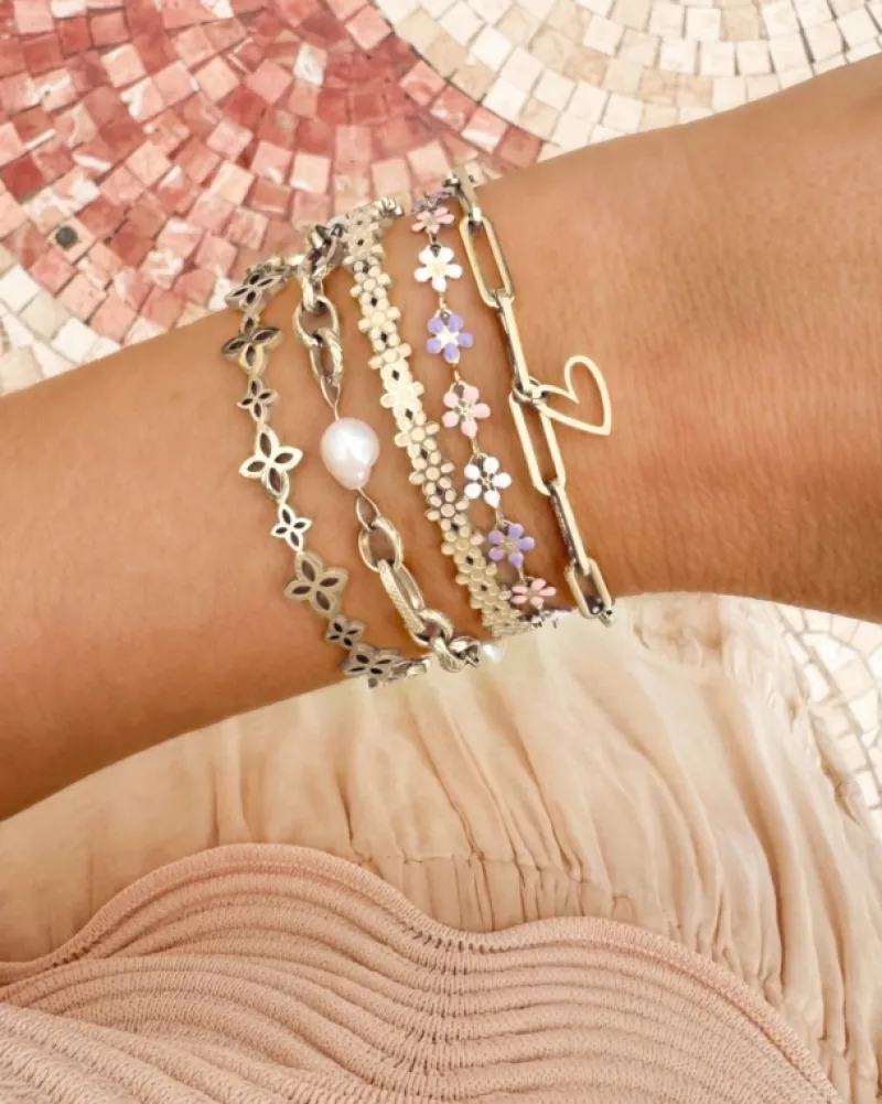 Finaste Bangle met bloemetjes Hot