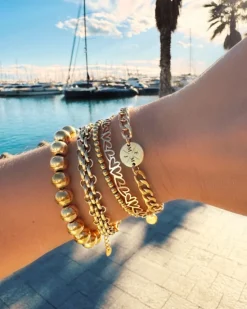 Finaste Bangle open hearts goudkleurig Hot