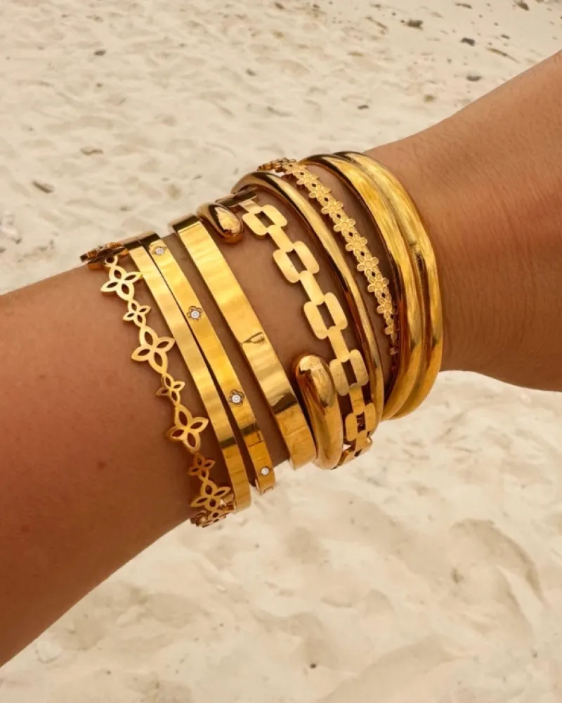 Finaste Bangle round goudkleurig New