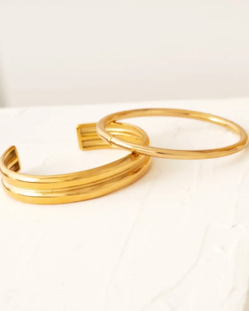 Finaste Bangle round goudkleurig New