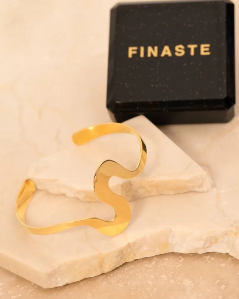 Finaste Bangle swirl goudkleurig Online