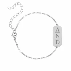 Finaste Bar armband graveren 3 letters Clearance