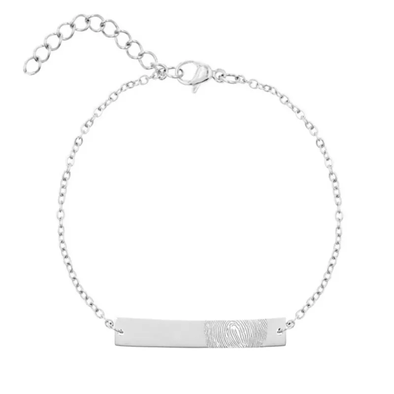 Finaste Bar armband vingerafdruk Outlet