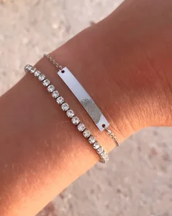Finaste Bar armband vingerafdruk Outlet