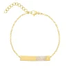 Finaste Bar armband vingerafdruk goud kleurig Fashion