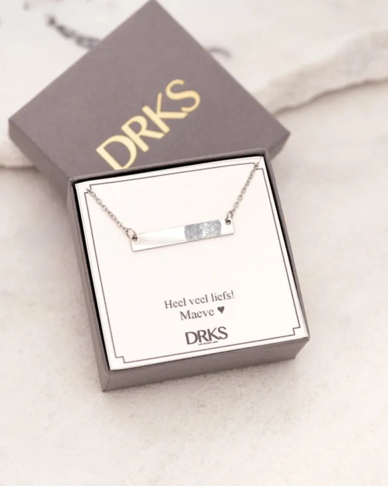 Finaste Bar ketting vingerafdruk Clearance