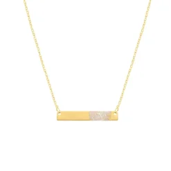 Finaste Bar ketting vingerafdruk goud kleurig Clearance