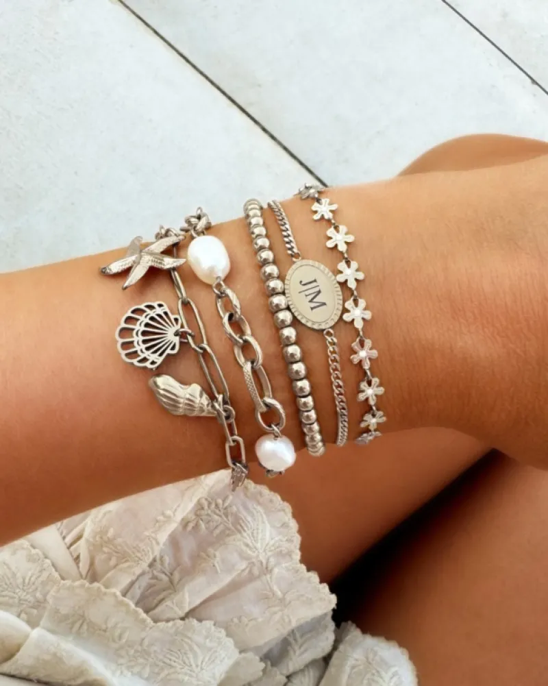 Finaste Bedelarmband met schelpjes Clearance