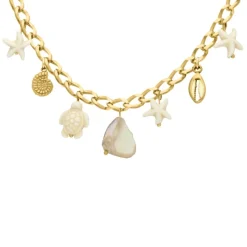 Finaste Bedelketting beach bedels goudkleurig Discount