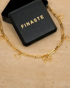 Finaste Bedelketting bow goudkleurig Discount