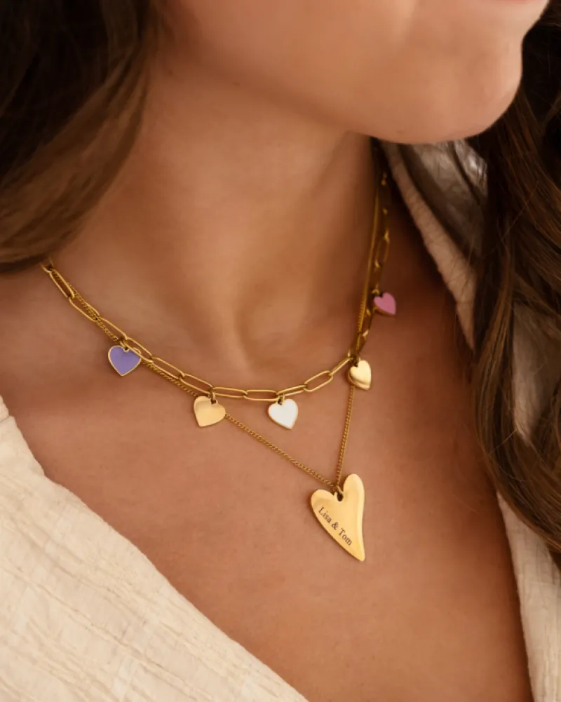 Finaste Bedelketting love story goudkleurig Best