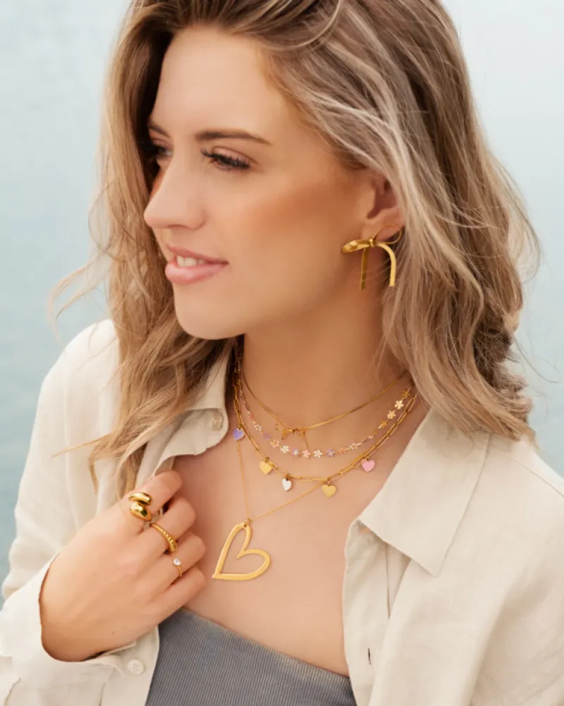 Finaste Bedelketting love story goudkleurig Best