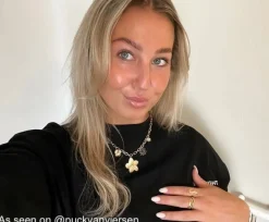 Finaste Bedelketting met bloemetjes goudkleurig Best