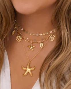 Finaste Bedelketting met schelpjes goudkleurig Clearance