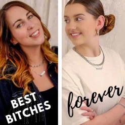 Finaste Best bitches forever ketting Fashion