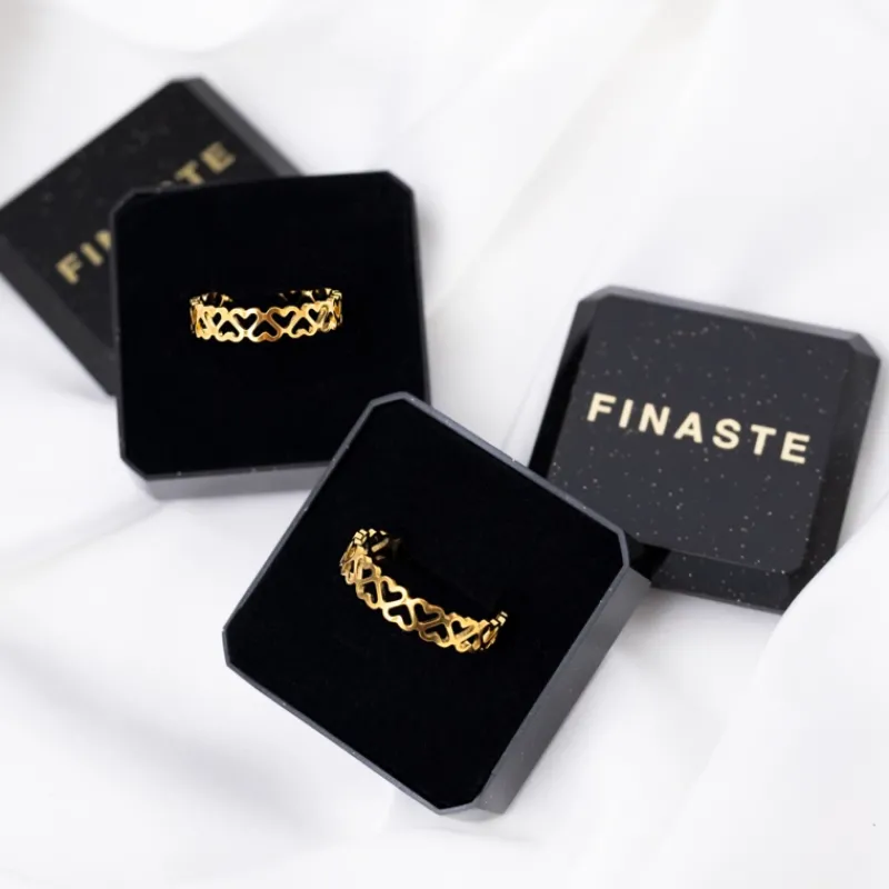 Finaste Bff ringen little hearts goldplated Online