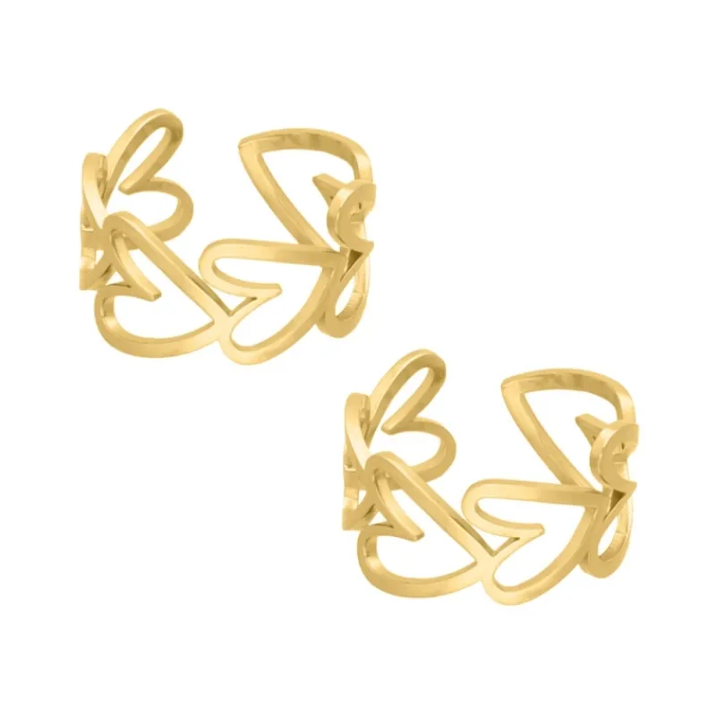 Finaste BFF ringen love hearts goudkleurig Sale