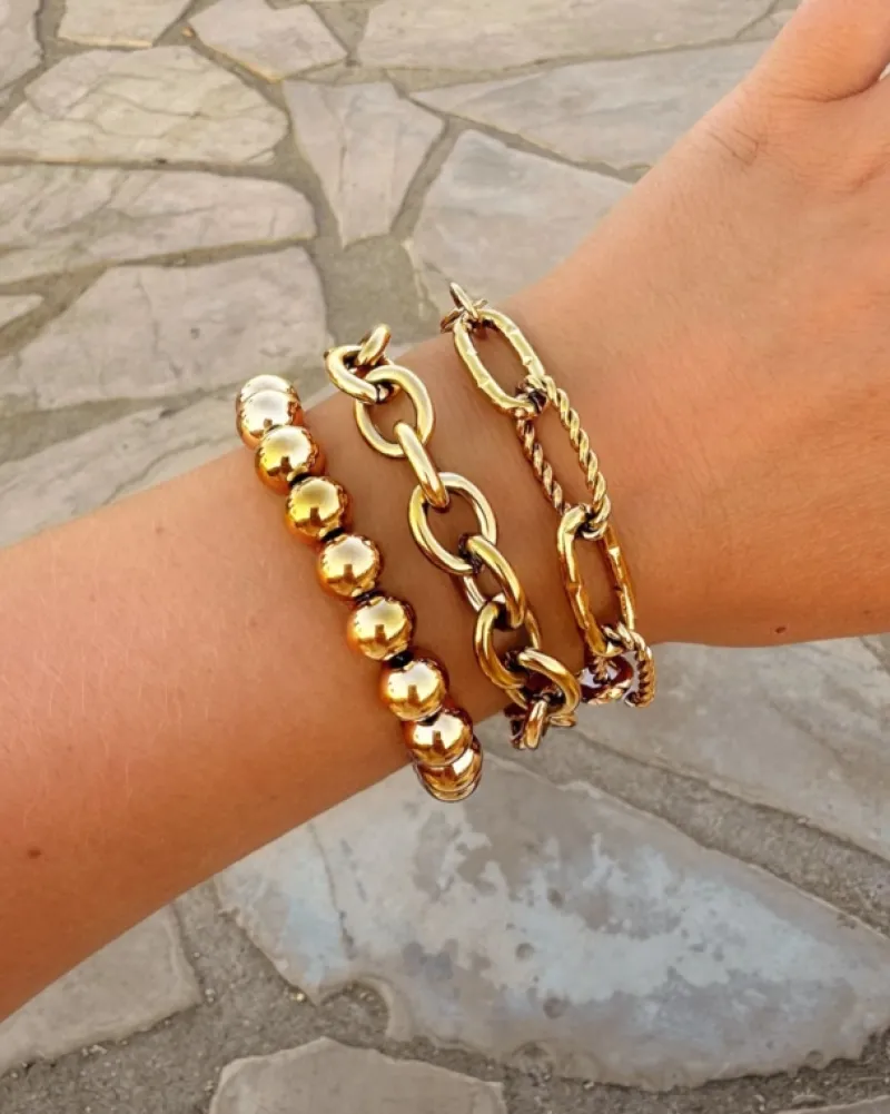 Finaste Big chain link bracelet goldplated Fashion