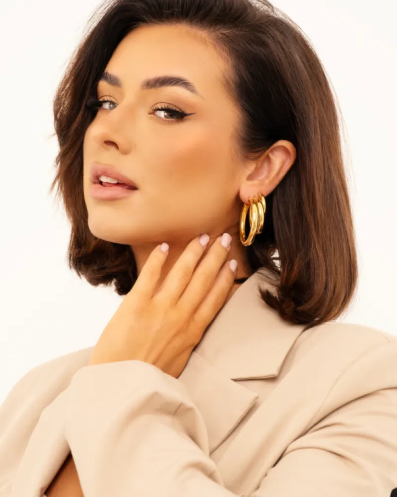 Finaste Big musthave hoops goud kleurig Discount