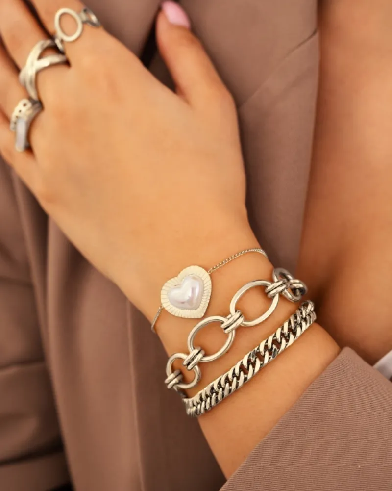 Finaste Big statement bracelet round chains Outlet