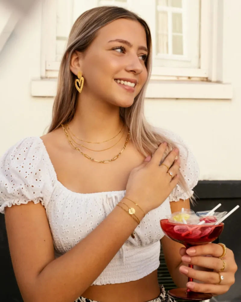 Finaste Birth month butterfly armband goudkleurig Online