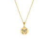 Finaste Birth month butterfly ketting goudkleurig Hot