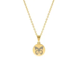 Finaste Birth month butterfly ketting goudkleurig Hot