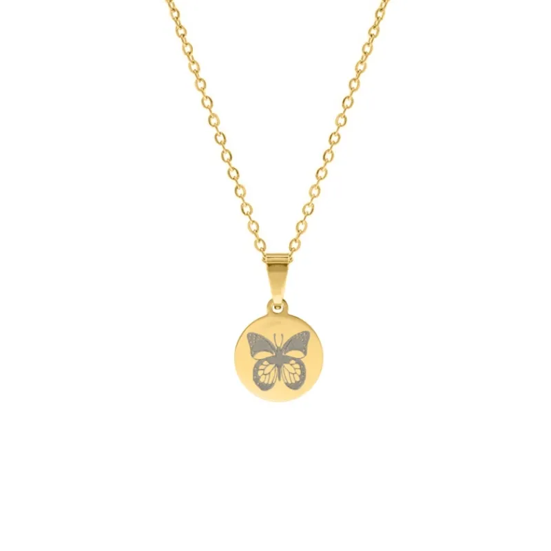 Finaste Birth month butterfly ketting goudkleurig Hot