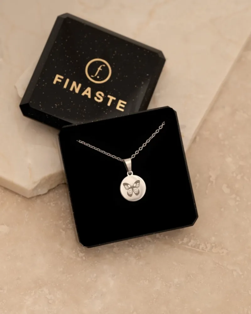 Finaste Birth month butterfly ketting Online