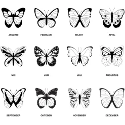 Finaste Birth month butterfly ketting Online