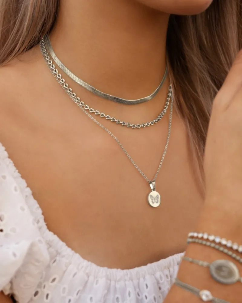 Finaste Birth month butterfly ketting Online
