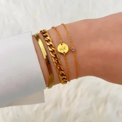 Finaste Birthstone Armband Goudkleurig Fashion