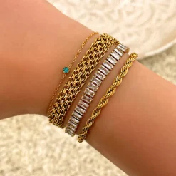 Finaste Birthstone Armband Goudkleurig Fashion