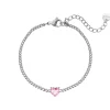 Finaste Birthstone heart armband Discount